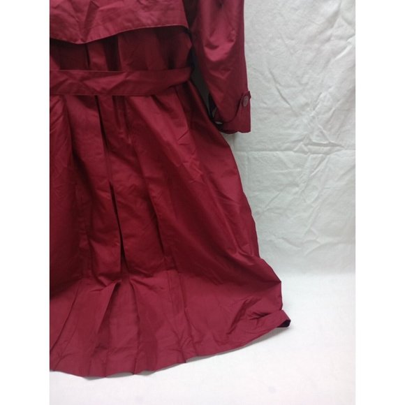 Sue Brett women's Red Trench Coat Zip Out Liner size 14W - Picture 10 of 11